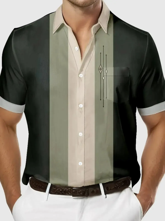 Nouvelle chemise hawaïenne imprimée décontractée d'été pour hommes, vacances au bord de la mer